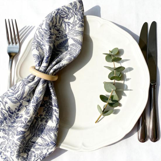 Pflanzenblatt-Druck Tischdecke Weicher Stoff Faltbare Serviette Boho-Stil Tischmatte Esstisch Küche Zuhause Party Hochzeit Bar Dekor