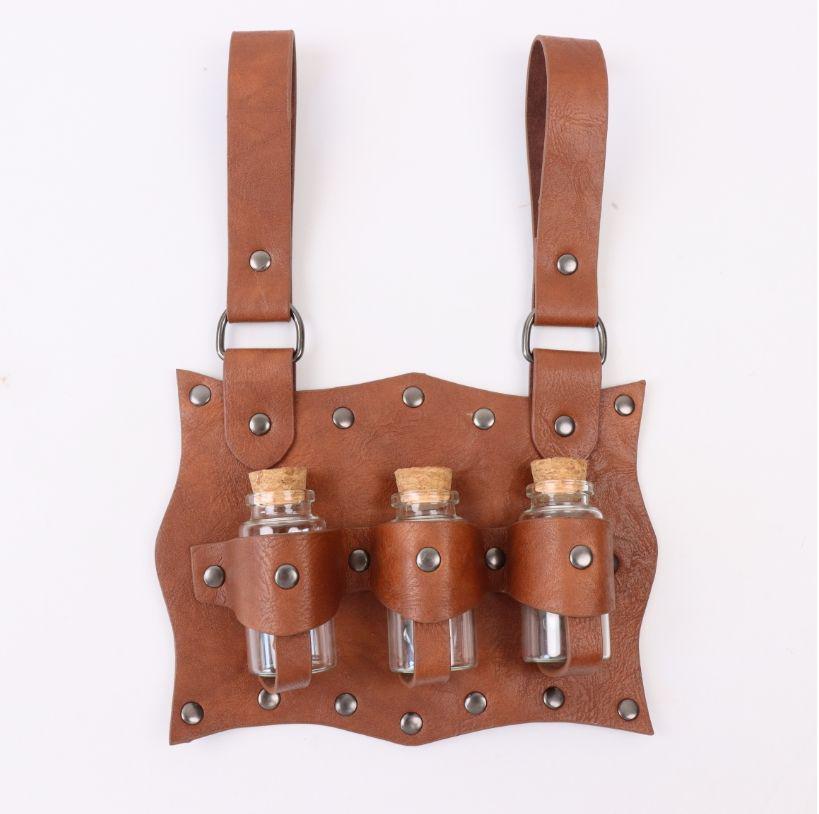 

Середньовічна алхімія Шкіряна пляшка для зілля Поясна сумка - Фентезі поясна сумка Аксесуар