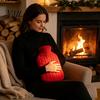 Home Use Hot Water Bag 2000ML Bottle with Knit Cover, Leakproof Rubber Menstrual Cramp Relief for Pain Relief, Winter Warm Neck, Shoulder Back