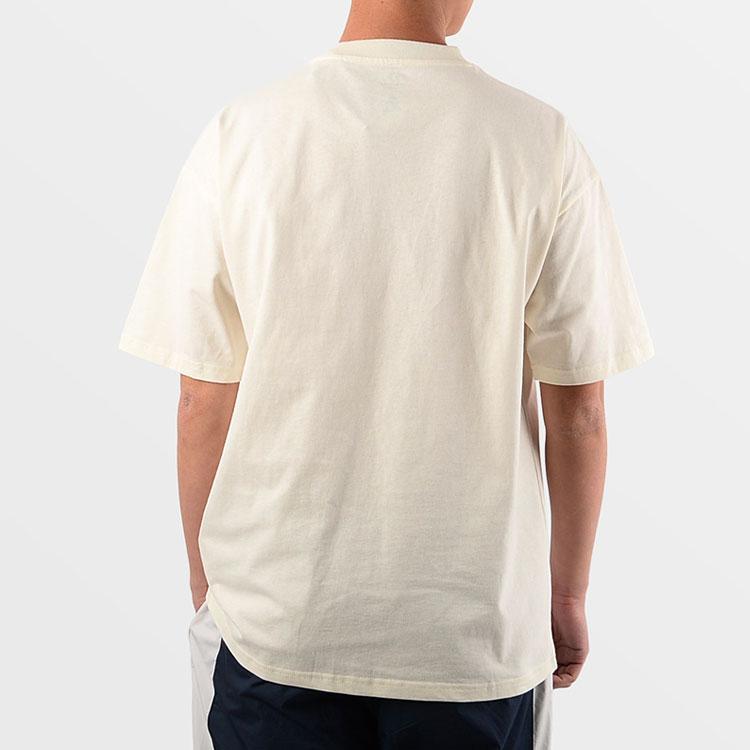 Converse Drop Shoulder Sleeve T Shirt Unisex Ecru 10022515-A01