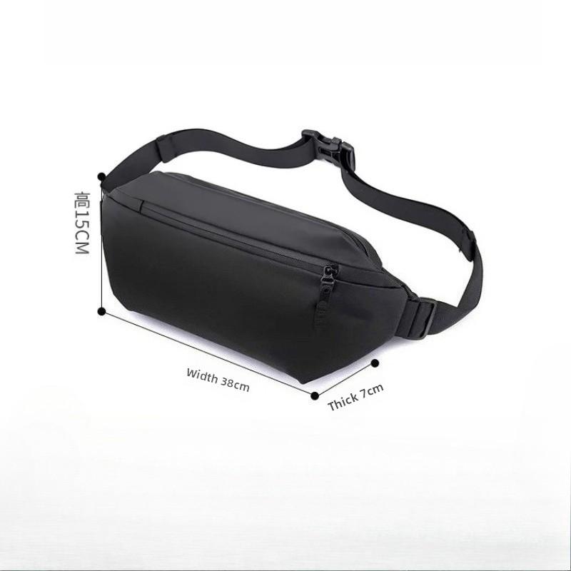 Multi-Function Men's Chest Bag Waterproof Nylon Shoulder Bag Travel Hiking Waist Pack Large Capacity Crossbody Sling Backpack