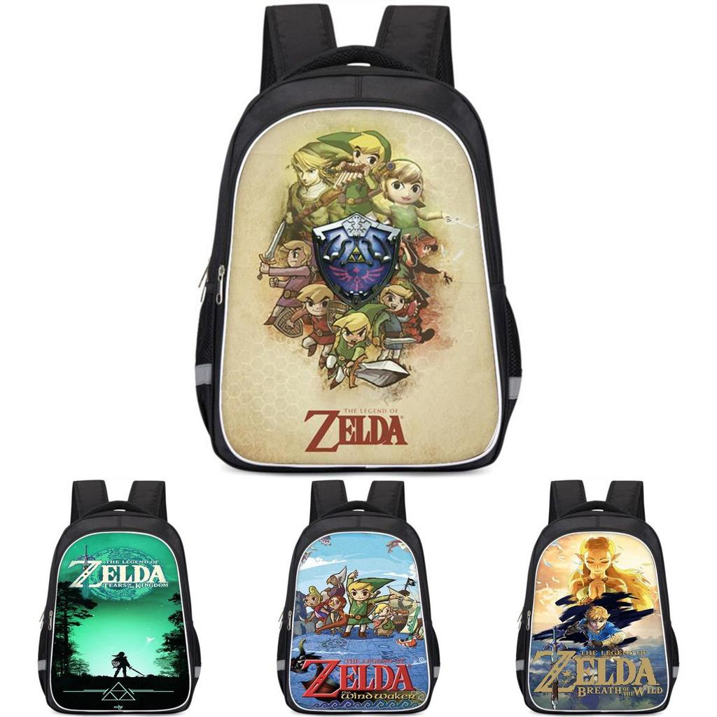 Ruime rugzak met Zelda-thema voor kinderen, lichtgewicht en ergonomische schooltas