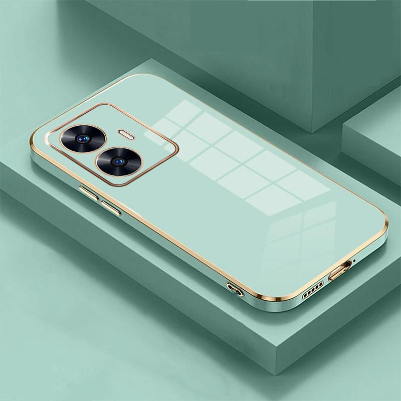 Glossy Plated Phone Case For OPPO Realme 12 11 11Pro 10 11ProPlus C67 C55 C53 C35 C33 C31 C30 C30S C21 Silicone Protector Cover
