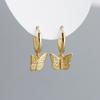 925 Silver Fashion Butterfly Shape Earrings for Women Gold/Silver Earring Wedding Jewelry