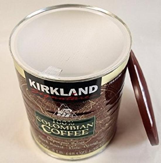 Kirkland Colombian Coffee Powder Cans Regular Coffee Dark Roast Fine Ground X 4 Cans 100% 1.36kg