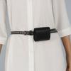 Silver Women Waist Bag PU Women Belt Bag Portable Belt Waist Bag  Female