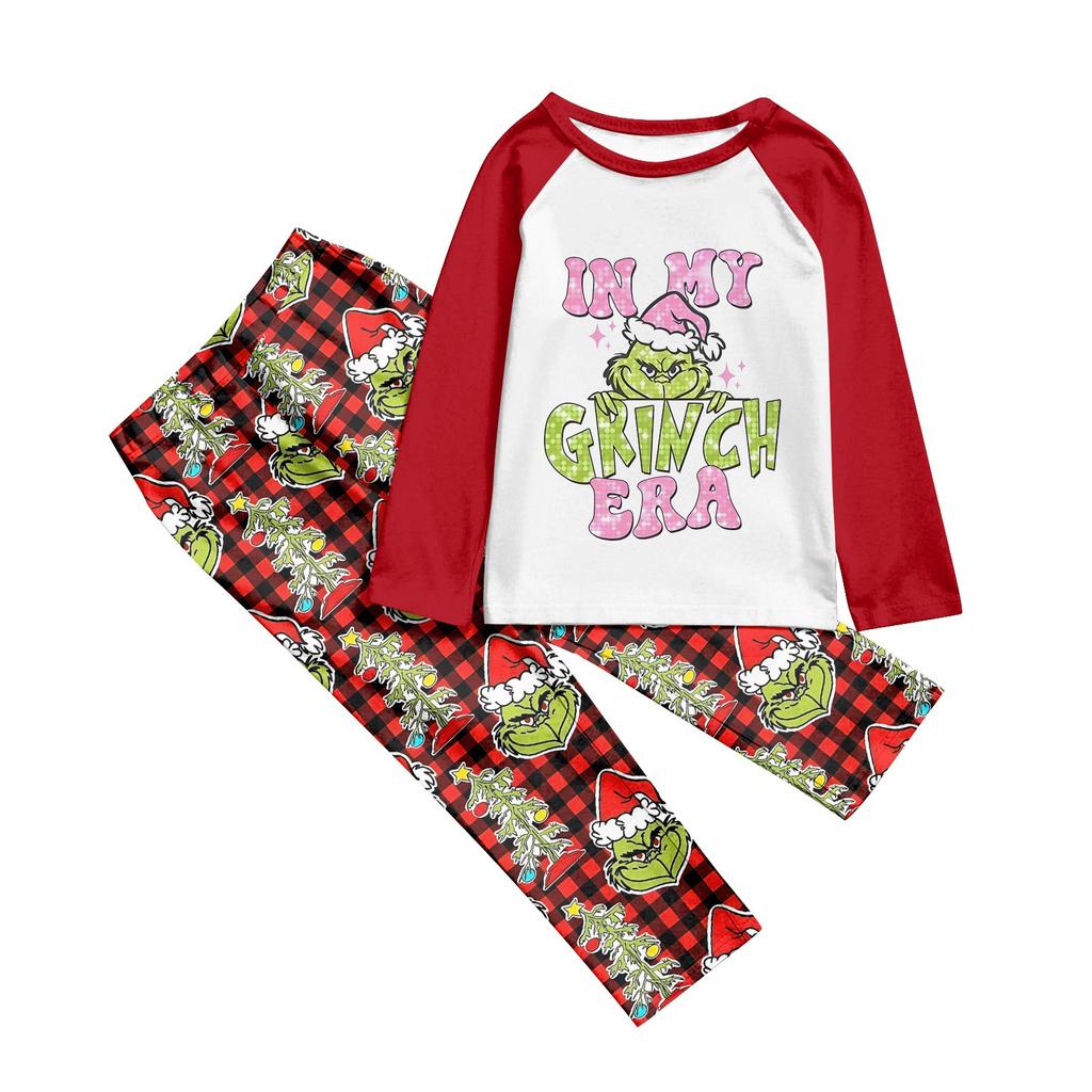 Family Matching Print Sets Pajamas Loungewear Outfits Family Matching Long Sleeve Tops+Pants Set