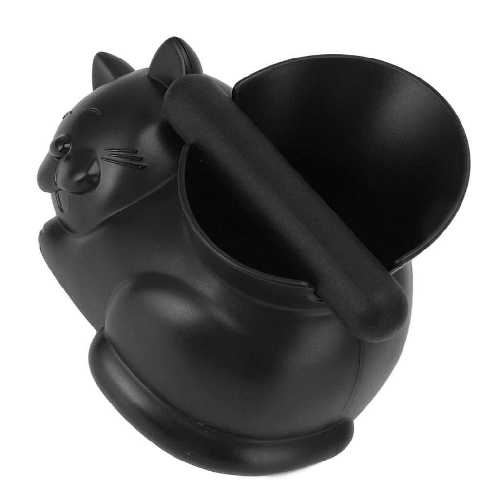 Kaffeesatzbehälter mit abnehmbarer Stange Niedliche Katzenform Kaffeesatz-Recyclingeimer für Haushalt Café Schwarze Katze