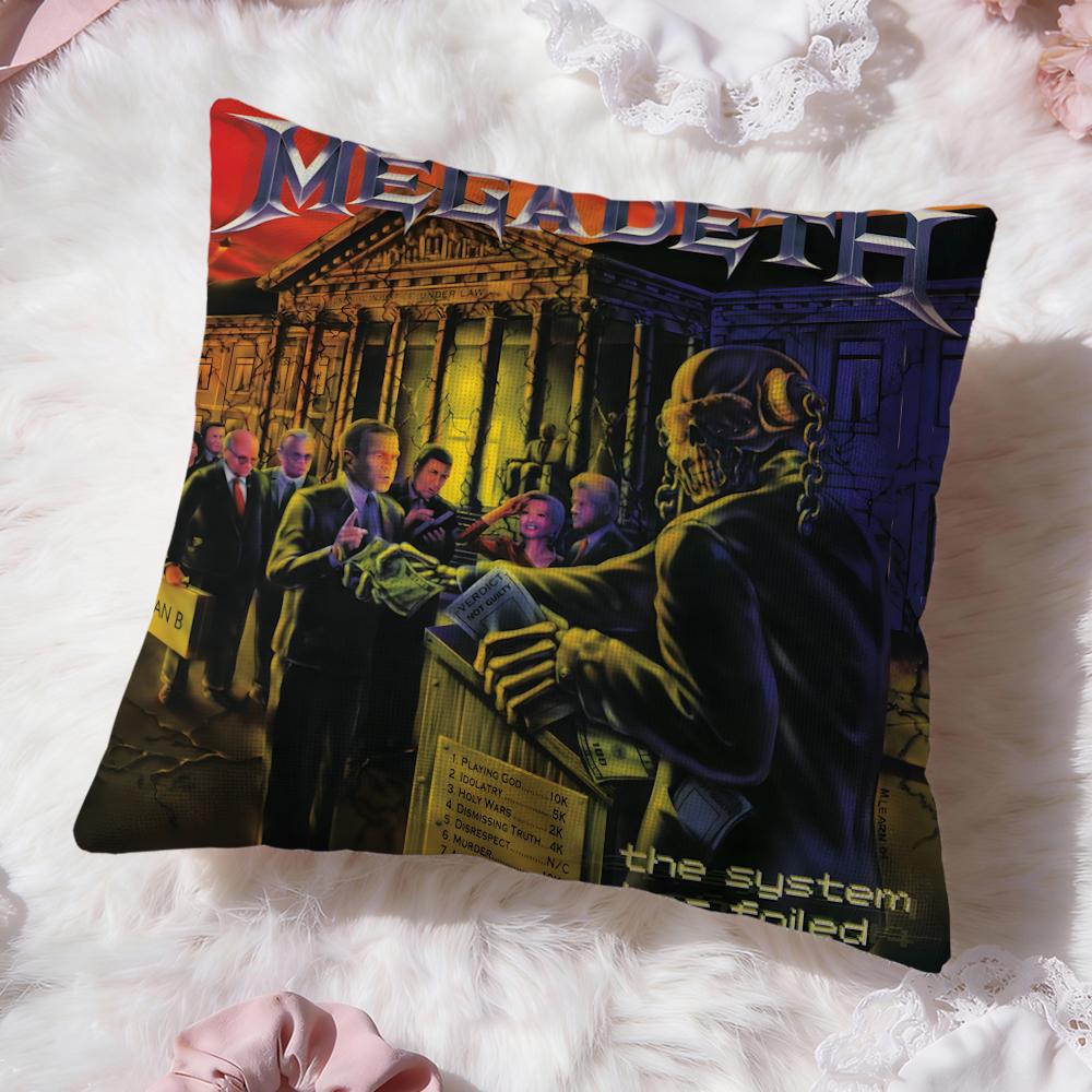Band Megadeths Cushion Cover Premium Comfort Reversible Pillow Cove -Two in One Design for Any Room & Car Interior