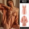 Summer Nightgown Pajamas Female Sexy Halter Suspenders Pure Desire Loungewear Nightgown Two-Piece Set With Chest Pad