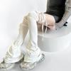 Y2k Dames Beenwarmers Zacht Effen Kleur Over de Knie Strik-up Hoge Dij Beenwarmers Sokken voor Feest Straat