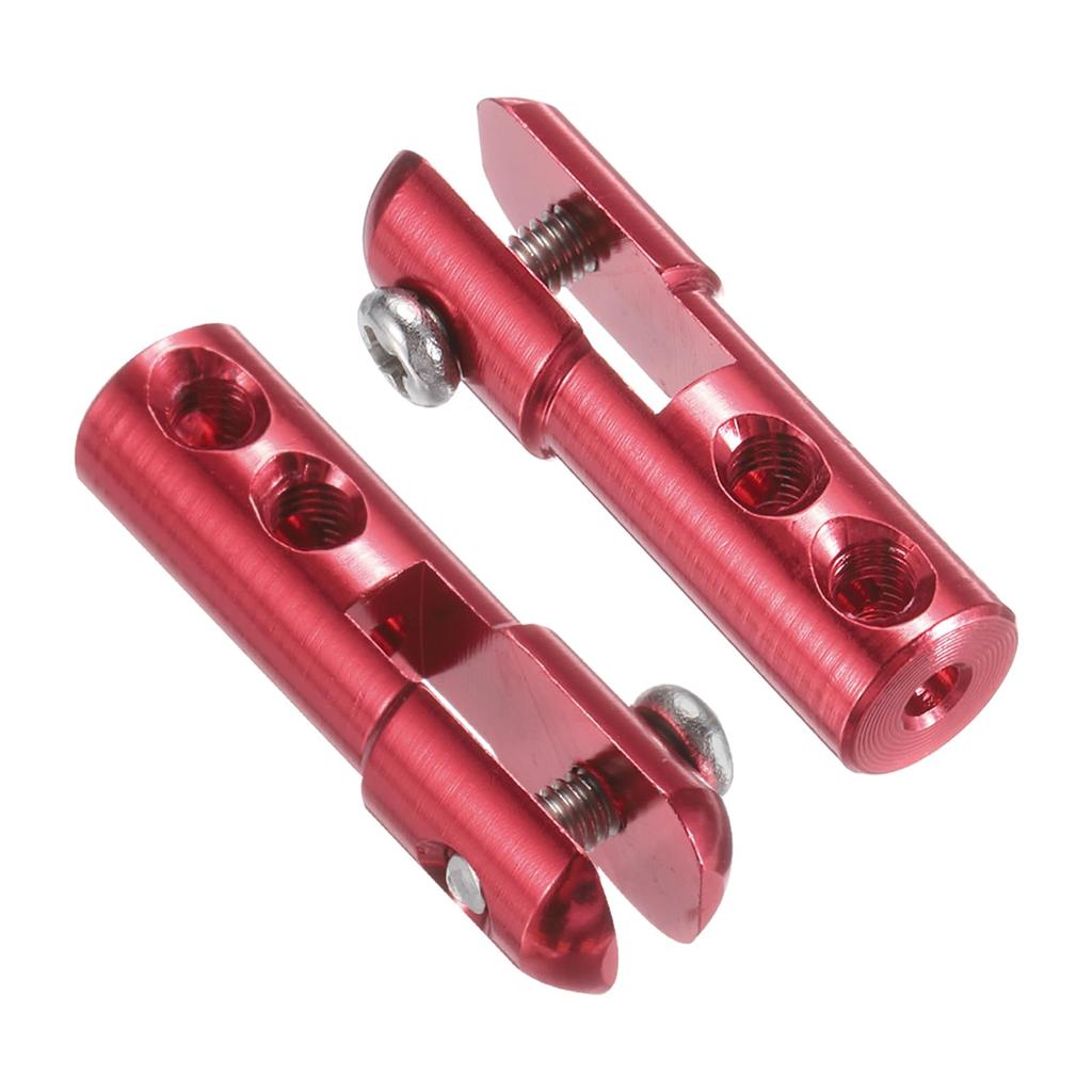 uxcell 1pc Metal Clevis M2 Thread Aluminum Alloy Clevis Servo Horn Tie Rod Chuck Connector Replacement with Screws for RC Airplane Car Helicopter