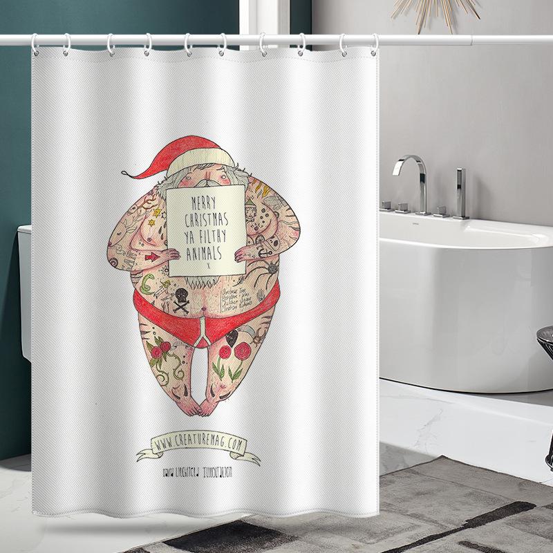 Koupelna zesílená vodotěsná záclona odolná proti plísním sprchový závěs Sprchový oddíl Závěs Sprchový závěs Koupelnový závěs Bez perforace