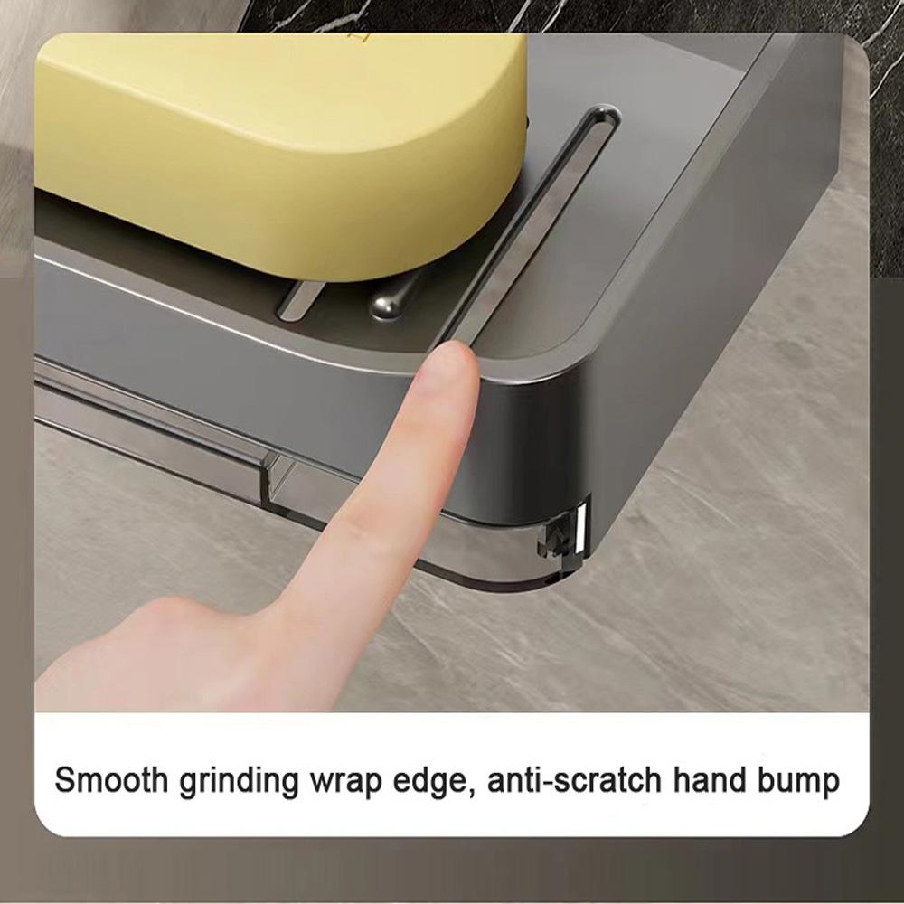 Bathroom Soap Dish Wall Mounted Sponge Holder Bathroom Organizer Double drainage Soap Dish Bathroom Accessories