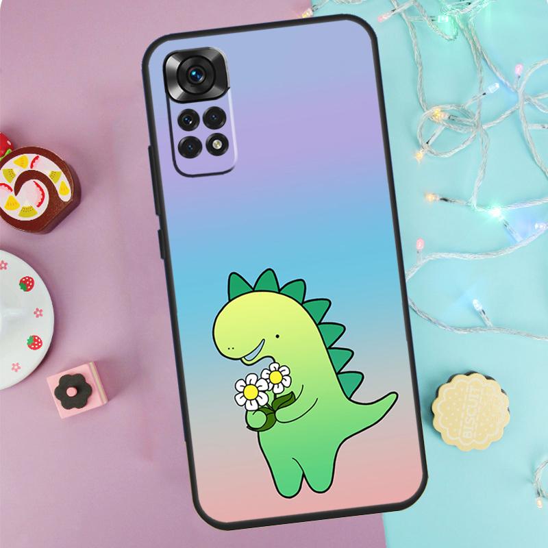 

Cute Dinosaur Tea-Rex Case For Xiaomi Redmi Note 13 Pro 14 9 10 11 12 9S 10S 11S 12S Redmi 14C 10C 12C 13C Cover Redmi Note 11