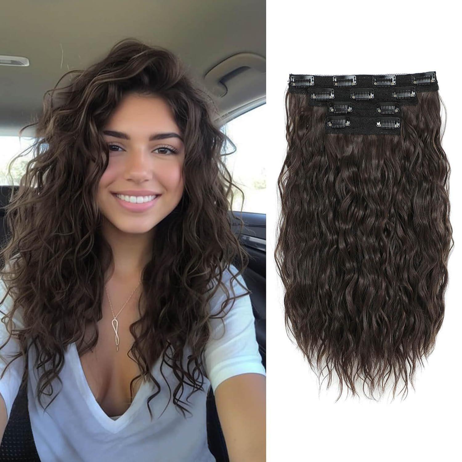 

Women s Water Wave Synthetic Fiber Hair Extensions