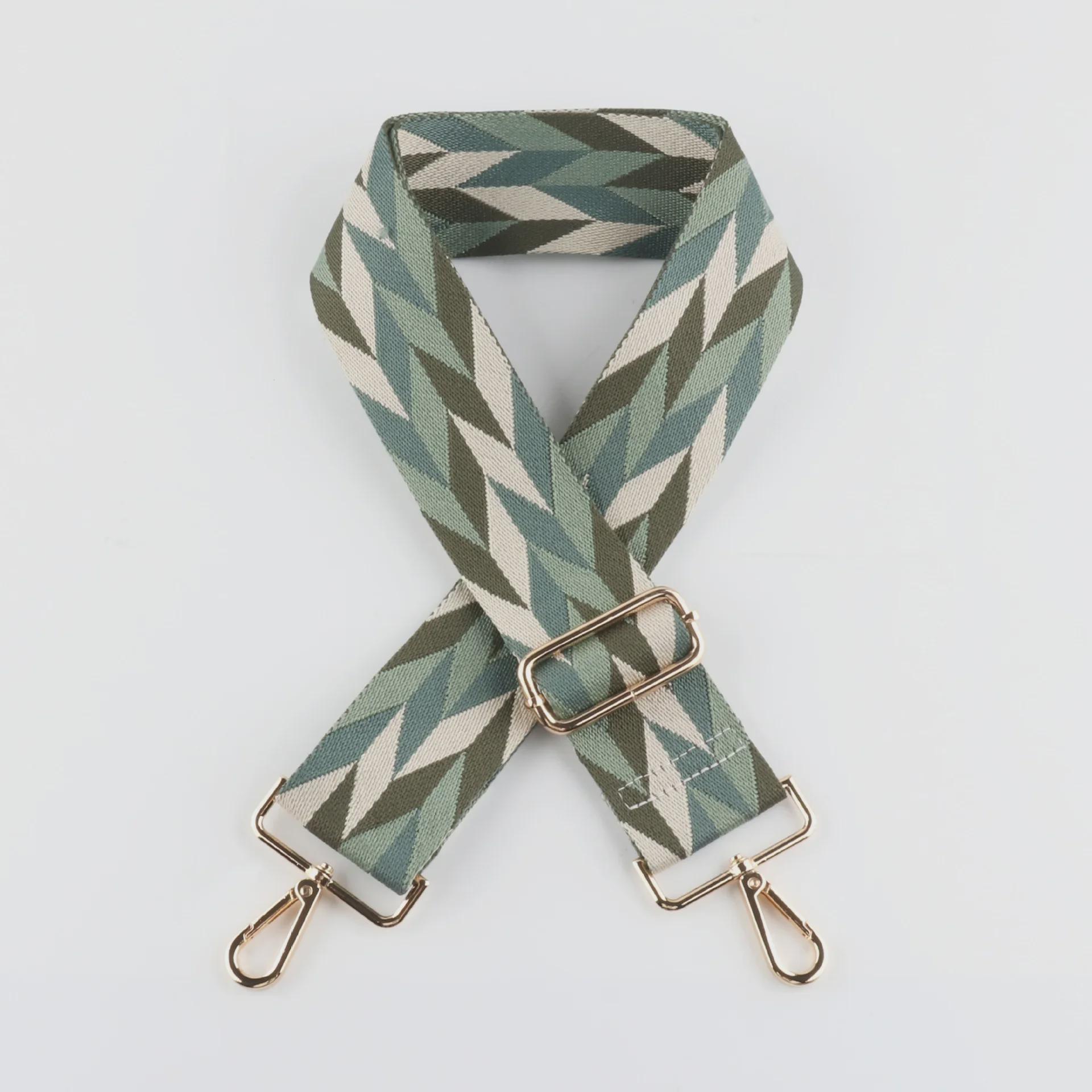 

Новый регулируемый ремень для сумки через плечо с ромбовидным узором шириной 5 см Bright Silver Buckle