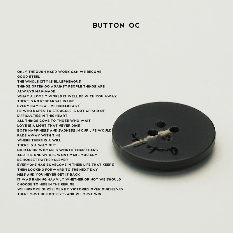 Black Button Letter Four Eyes Resin Blazer Accessories Double Sided Nitrile Fur Coat Buttons
