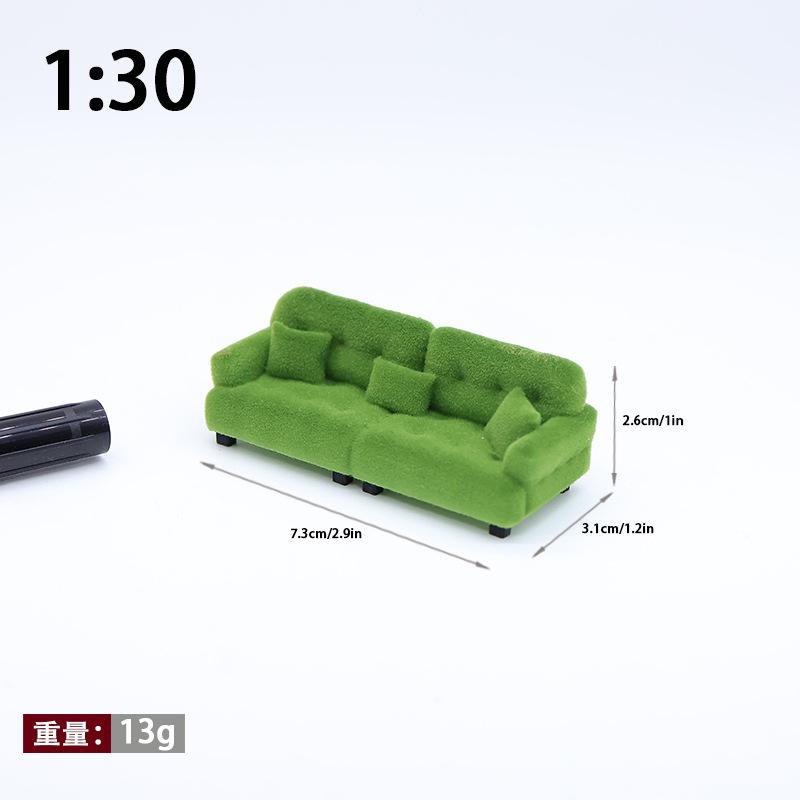 

1:25/30 Диван PLA Мини-кукла Кремовый стиль Реалистичная моющаяся кукольный домик Ручная работа DIY Сцена для сборки Миниатюрный декор Мини-мебель
