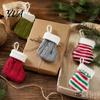 Small Woolen Sock Decor Mini Knitted Christmas Stocking Ornaments, Knit Xmas Tree Hanging Decor, Cute Pendants for Tree, Mantel, Doorway Holiday Party