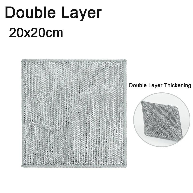 

1/3 Pcs Cleaning Cloth Magic Dish Towel Reusable Non Stick Oil Dishcloth Pot Strong Rust Removal Replace Steel Wire Balls Rag 1pcs
