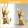 Cat Butterfly Catching Necklace Alloy Pendant With Snake Chain For Gift And Birthday