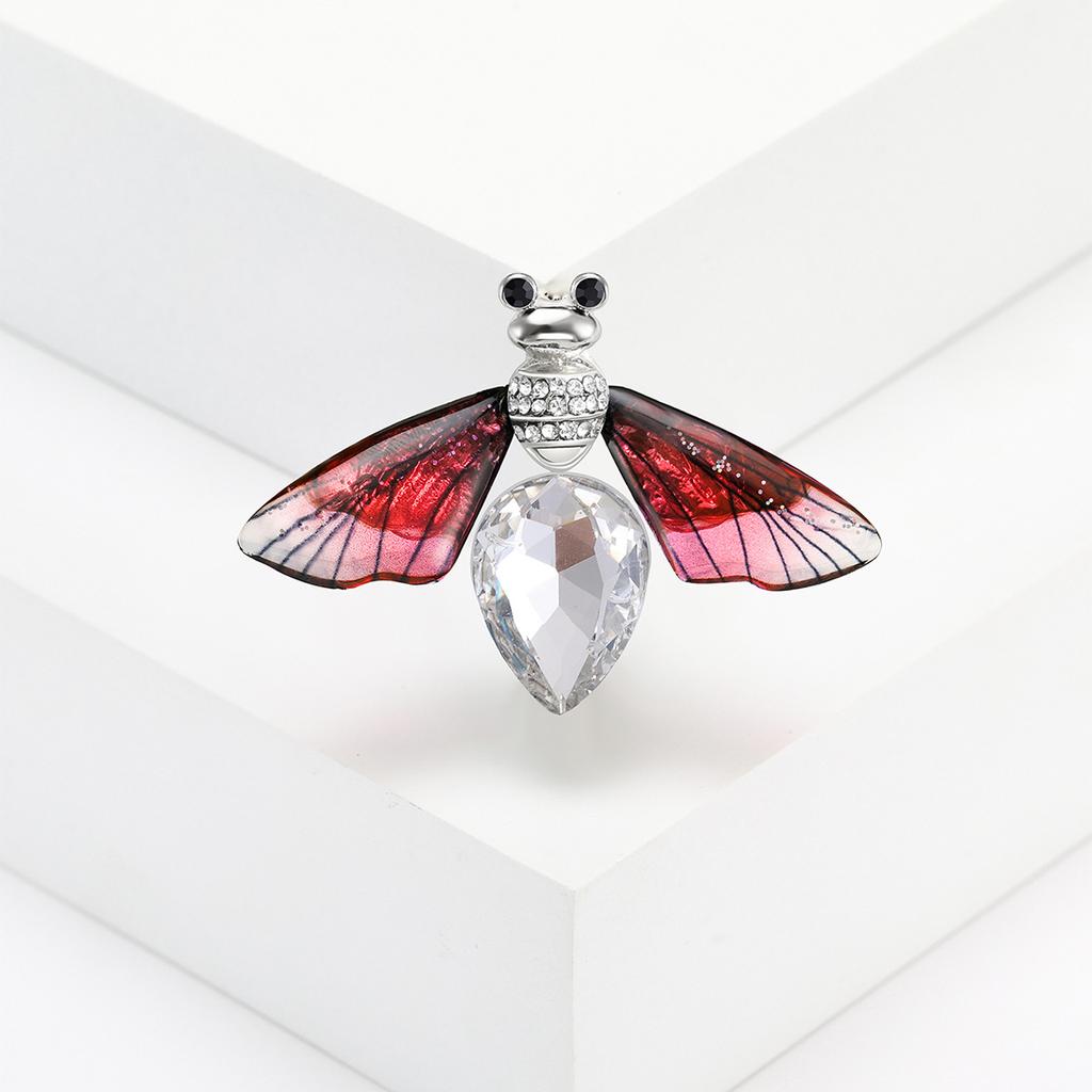 Spilla a forma di ape in cristallo carina Spilla da bavero premium Spilla anti-luce Accessori per spilla da abito Fibbia per cappello abbigliamento sciarpa di seta
