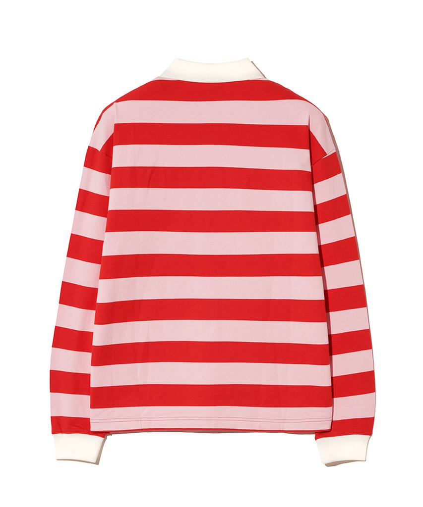 PHYSICAL DEPARTMENT Horse Riding Bear Rugby T-Shirt_Red