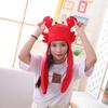 Crab Headgear Lovely Long Ears Red Color Soft Head Cover Cross-dressing