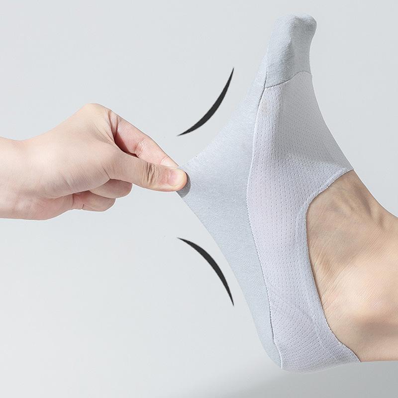 1Pair Short Sock Non Slip Espadrilles Breathable Boat Socks Odor Proof Silicone Casual Style Cotton Thin Men's Fashion