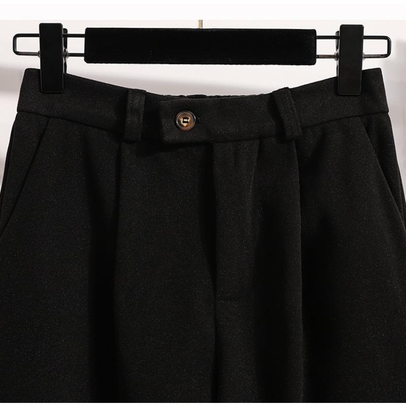 DIMANAF Winter Autumn 2025 Plus Size Women Long Pants Thick Loose Casual Vintage Lady Elastic Waist