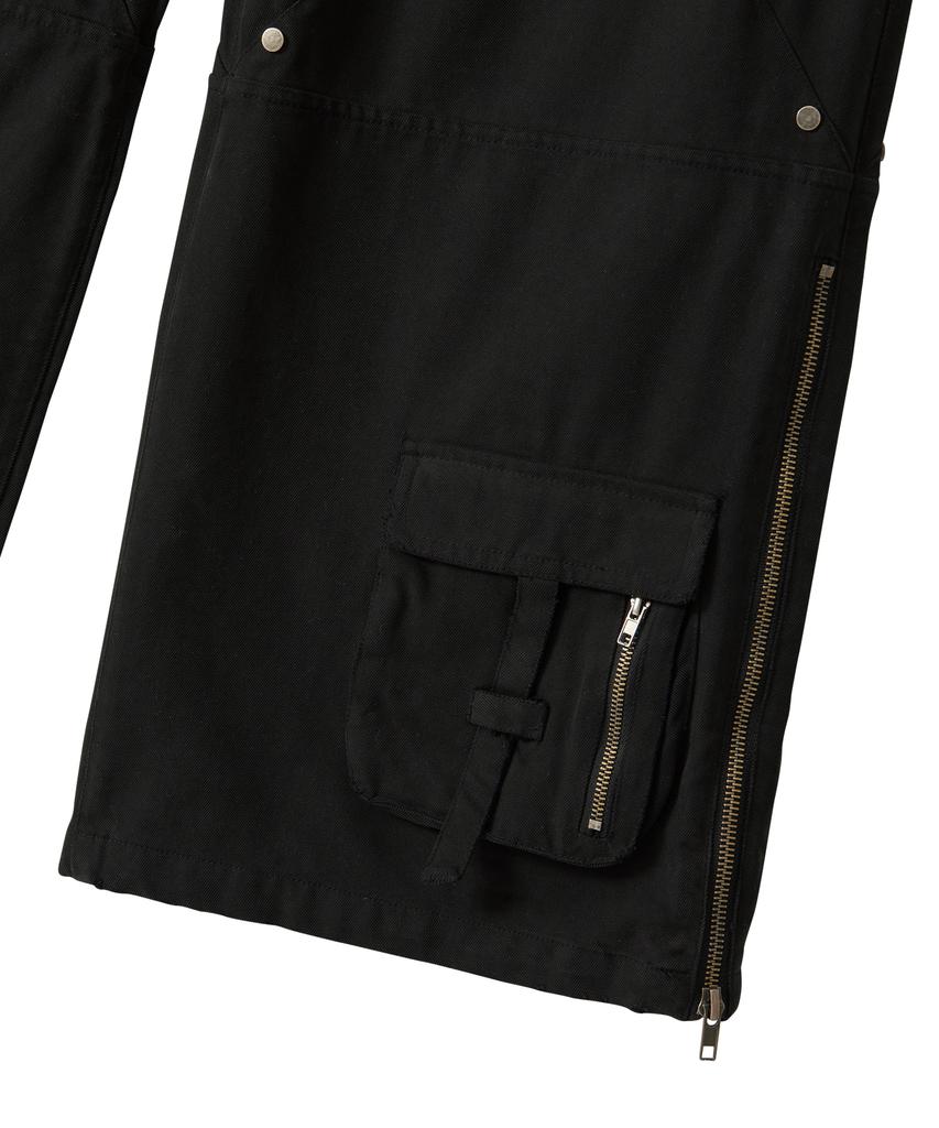 Uallong Lowrise Washed Curve Cargo Pants - Black