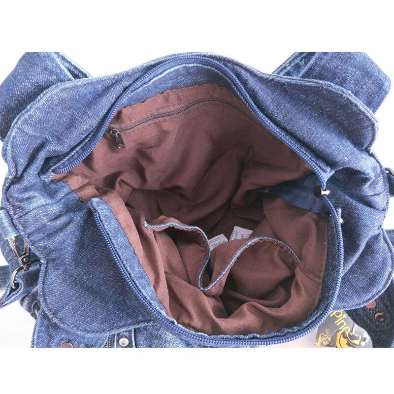 Borsa da donna alla moda Borse in denim Borse a tracolla jeans femminili Borsa a tracolla da donna in design intrecciato
