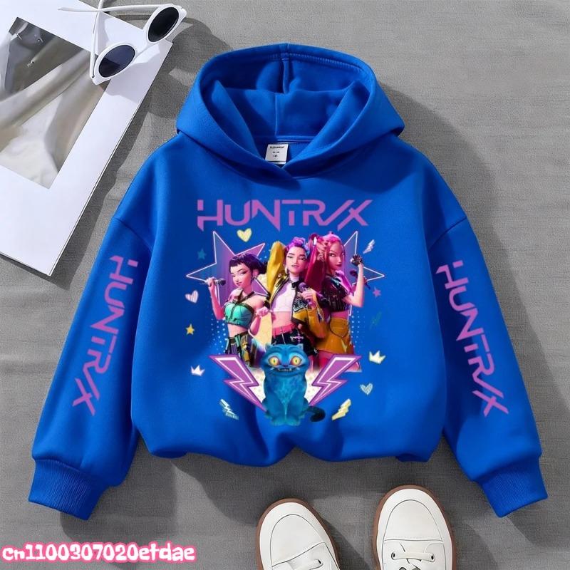 Cartoon Anime Girl Pattern Kids Hoodie Sleeve Printed Hooded Pullover Long Sleeve Sweatshirt Boys Girls Spring Autumn Children