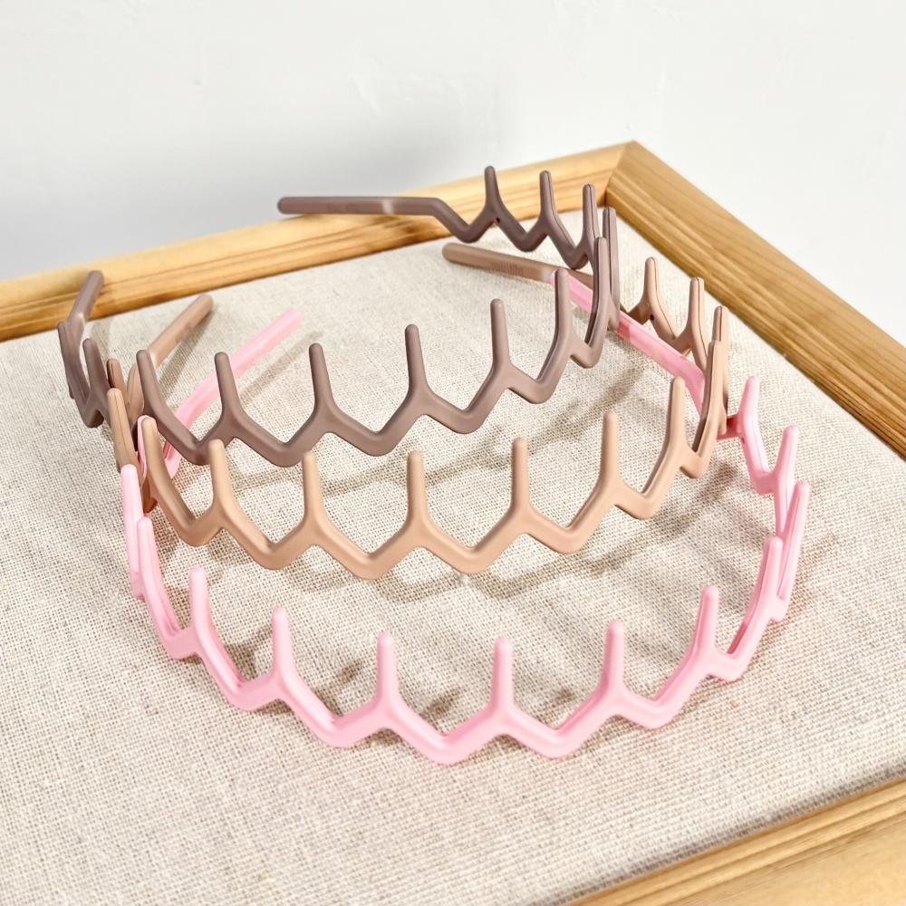 

Wave Tooth Headband Set, Non-slip Tooth Design, Minimalist Style, Suitable for Flyaway Control / Daily Commute / Wome