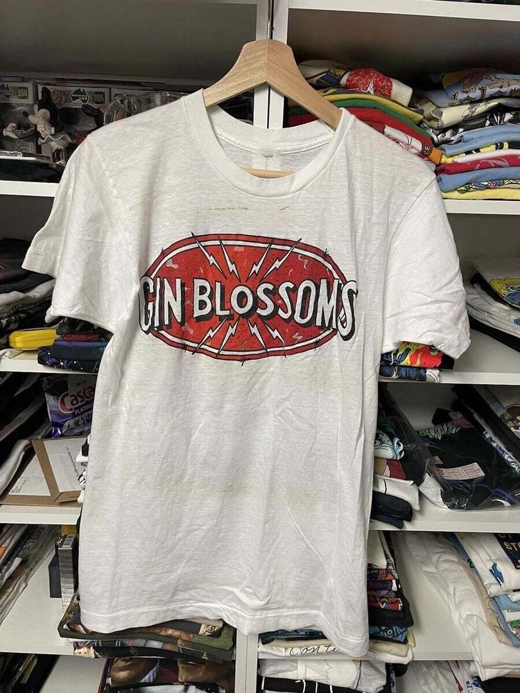 GIN BLOSSOMS BAND BASIC LOGO GRAPHIC WHITE COTTON T SHIRT FULL SIZE S-5XL Unisex T-Shirt S