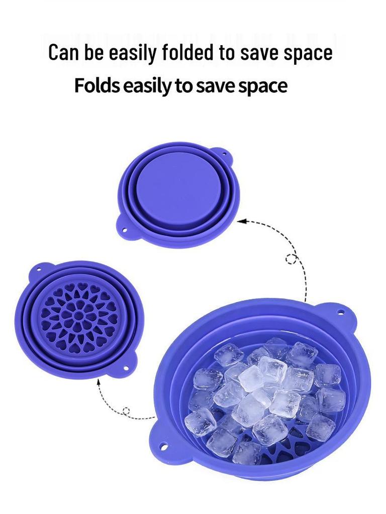 Silicone Folding Ice Pack Face Wash Basin for Travel and Outdoor Use
