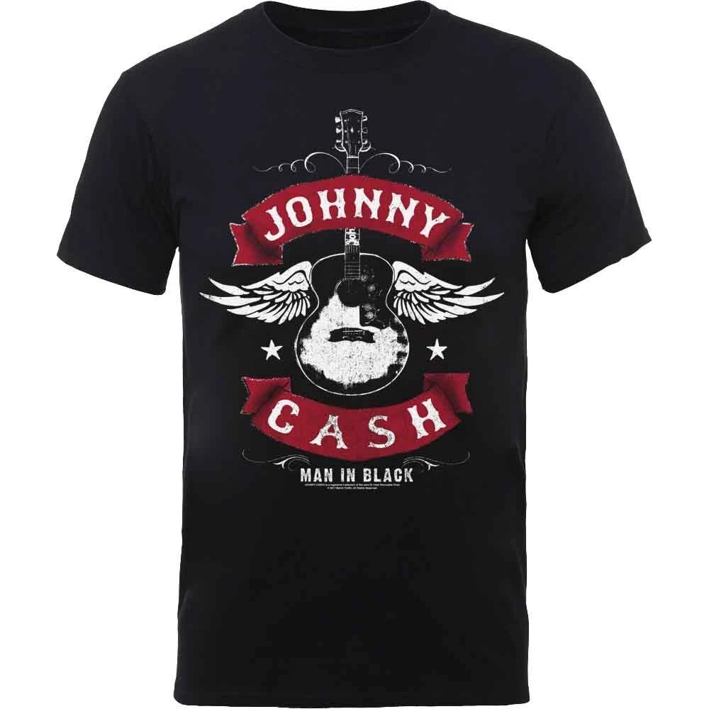 T-Shirt # Xxl Black Unisex # Winged Guitar 3XL