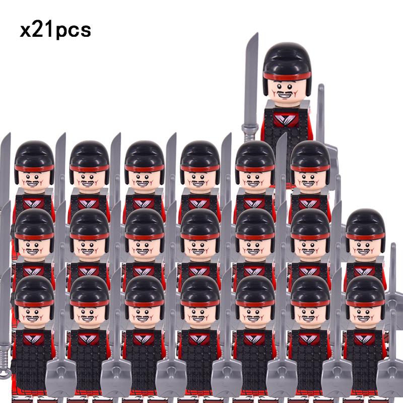 Ming Dynasty Soldiers Weapons Action Figure Accessories Helmet Armor Medieval Building Blocks Bricks Toys For Children Gifts