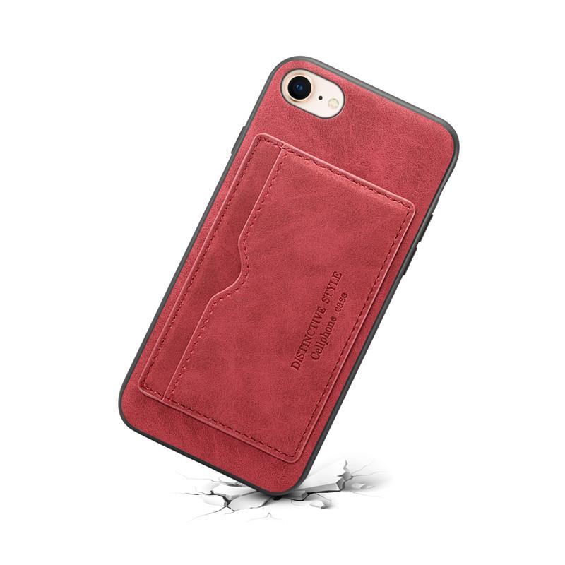 Denior for iPhone15ProMax Mobile Phone Case Apple 14Plus Card Holder 13 Leather Case 12Mini