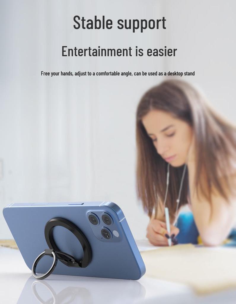 Slim Rotatable Aluminum Phone Holder with Magnetic Magsafe Compatibility