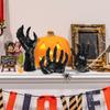 3Pcs with Candle Halloween Life-Sized Hands Decoration Black Ghost Hand Storage Hook  Table