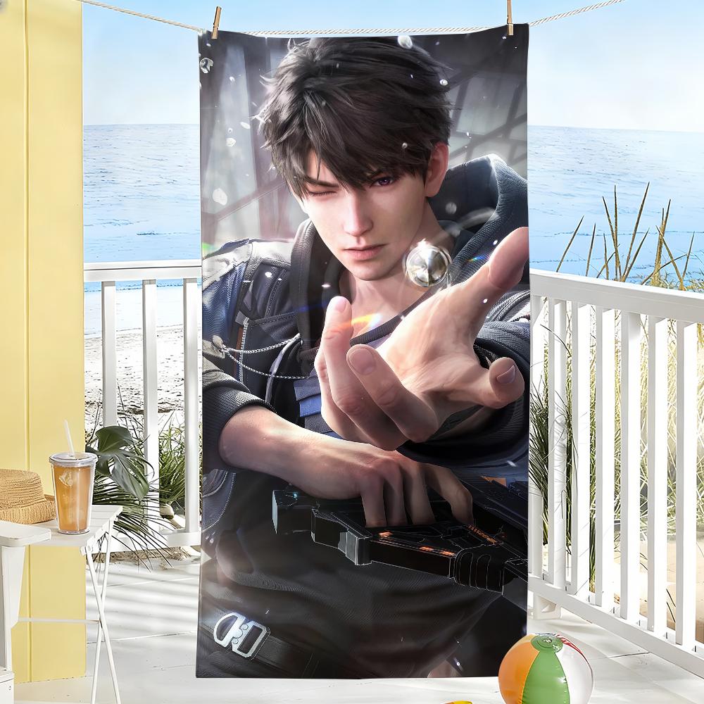 

Game Love and D-Deepspace Caleb Towel Soft Pool Gift For Travel Gym Shower Camping Quick Dry Sports Large Beach Towels W40*H60(CM)