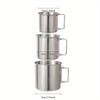 Edelstahl Campingbecher Outdoor Wandern Reisen Tee Kaffee Bier Tassen mit klappbarem Griff Wasserflasche.