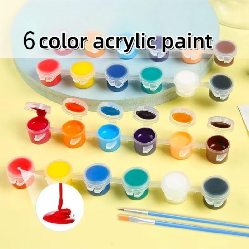 6-Color Acrylic Paint Bars for Kids | Non-Toxic, Formaldehyde-Free DIY Craft Paint forDolls & Art Projects