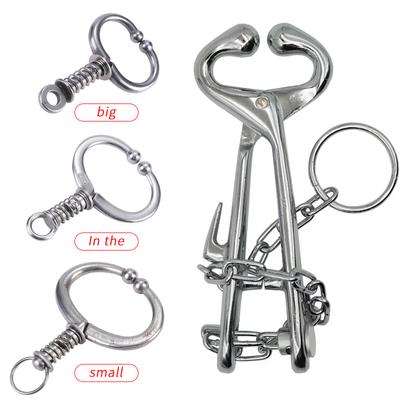 Stainless Steel Automatic Cow Spring Nose Pliers Cattle Nose Plier Cow Nose Clip Traction Tool Cattle Ring Farm Animals Supplies