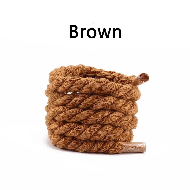 1 Pair Cotton Shoe Laces for Sneakers Quality Round Shoelaces Colorful Fashion Canvas Shoes Lace Accessories Unisex
