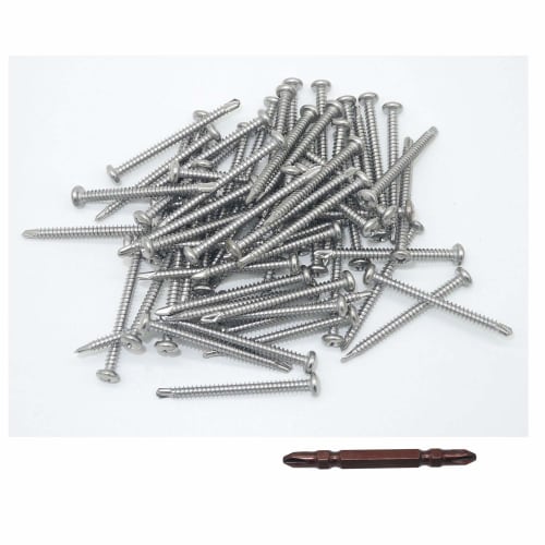 M4.2 x 50mm Stainless Steel Self-Drilling Screws, Tapping Screws, Pack of 100