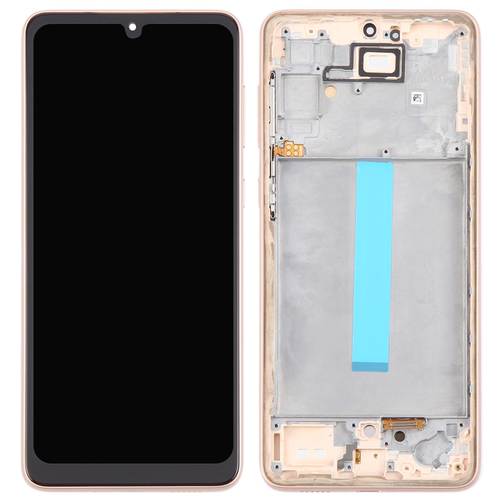 

For Samsung Galaxy A33 5G A336 OEM Grade S AMOLED Screen and Digitizer Assembly+Frame Part (Without Logo) Pink