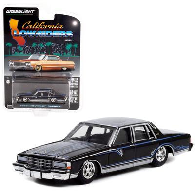 Greenlight Maßstab Chevrolet Caprice 1985 Schwarz Kalifornien Lowrider Diecast Modellauto 1/64 [Gebraucht]
